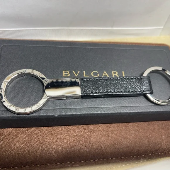 Bulgari Black Leather Keychain - Picture 3 of 3